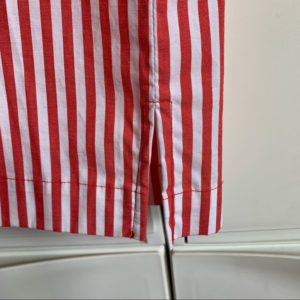 Brand new - Michael Kors Cotton Dress Red / White striped Sz L - Picture 7 of 9